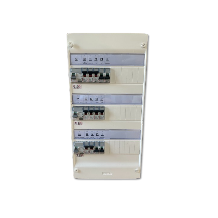 Legrand - Tableau électrique précâblé 2ID 63A 1ID 40A pour T3 - Drivia - 13 modules - 3 Rangées - À vis - Réf : 093058