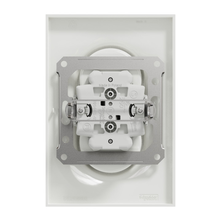 Schneider Odace - Prise de courant 2 x 2P+T 16A - 1 poste  - Blanc - s521089