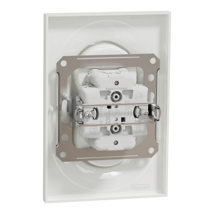 Schneider Odace - Prise de courant 2 x 2P+T 16A - 1 poste  - Blanc - s521089