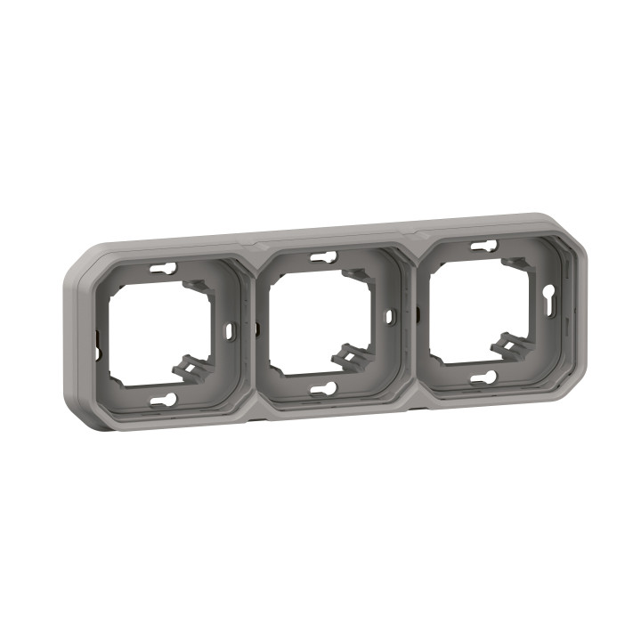 Legrand - Plexo - Triple prise de courant - Encastré - 2P+T - 16A - 230V - horizontal - IP55/IK07 - Réf : 069687L+069564L