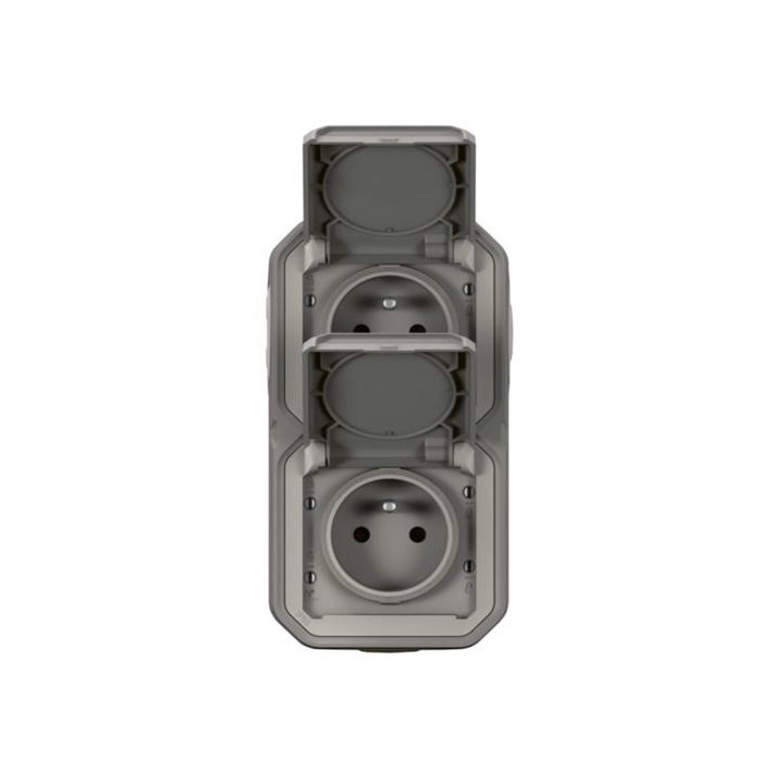 Legrand Plexo - Double Prise - en Saillie - Vertical - étanche IP55 - Réf : 070013
