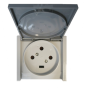 Legrand Plexo - Socle à encastrer - prise étanche Plexo 20 A - 3P+T - IP44-IK08 - gris- Réf : 055706