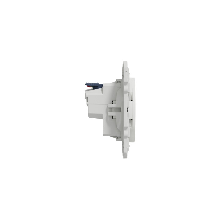 Schneider - Prise de courant Odace affleurante - Blanc - 2P+T - 16A - 250V - Bornes auto - Réf : S520052