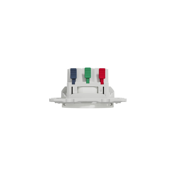 Schneider - Prise de courant Odace affleurante - Blanc - 2P+T - 16A - 250V - Bornes auto - Réf : S520052