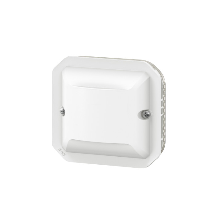 Legrand - Plexo - Détecteur mural universel - Infrarouge - Composable - Blanc - IP55/IK08 - Réf : 069520LA
