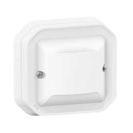 Legrand - Plexo - Détecteur mural universel - Infrarouge - Encastré - Blanc - IP55/IK07 - Réf : 069520LA + 069692L