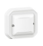 Legrand - Plexo - Détecteur mural universel - Infrarouge - Encastré - Blanc - IP55/IK07 - Réf : 069520LA + 069692L