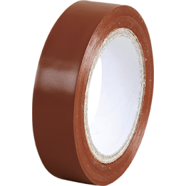 Euro'Ohm - Ruban isolant adhesif - Couleur Brun - Chatterton -15mmx10m - Réf : 72004
