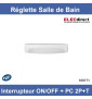Miidex - Réglette LED Salle de Bain + Interrupteur ON/OFF + PC 2P+T 16A - CCT - 8W - Réf : 100171