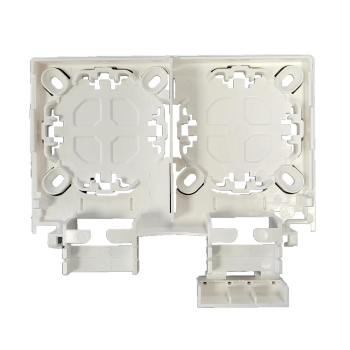 Legrand Oteo - Cadre appareillage saillie 2 postes - pose le long des moulures DLPlus ép. 12,5 - blanc - 031414L