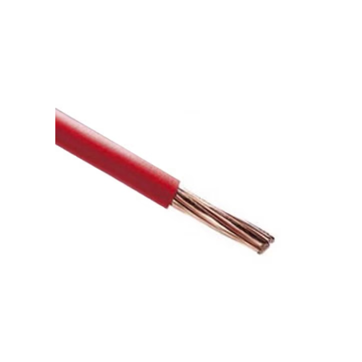 Fil HO7VR 10 mm2 rigide - Rouge - vendu au m.