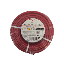 Fil HO7VR 10 mm2 rigide - Rouge - COURONNE DE 10M