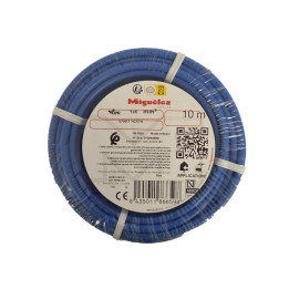 Fil HO7VR 6 mm2 rigide - Bleu - COURONNE DE 10M