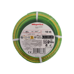 Fil HO7VR 6 mm2 rigide - V/J - COURONNE DE 10M