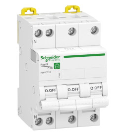 Schneider RESI9 - disjoncteur modulaire - 3P+N - 16A - courbe C - peignable - Réf : R9PFC716