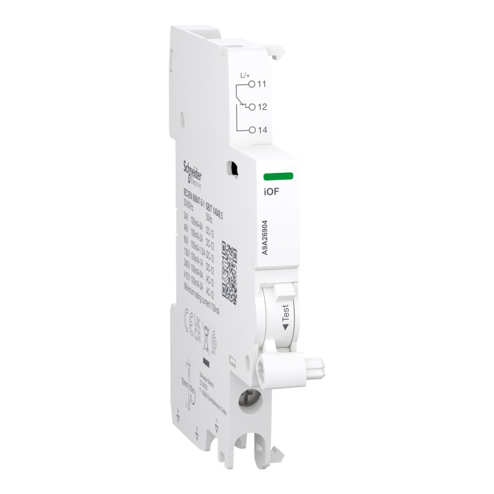 Schneider - Acti9 - iOF - Contact auxiliaire OF - 100mA à 6A - Réf : A9A26904