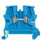 Legrand - Bloc jonction Viking 3 - À vis - Bleu - 1 entrée & 1 sortie - Pas 6 mm - Réf : 037101