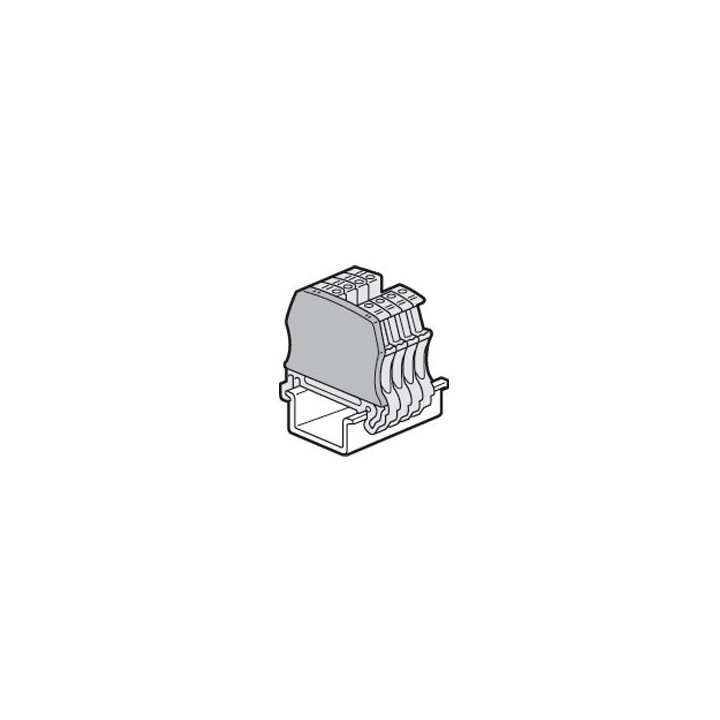 Legrand - Cloison terminale pour bloc de jonction Viking 3 à vis - 1 entrée & 1 sortie - Pas 12 & 15 mm - Réf : 037551