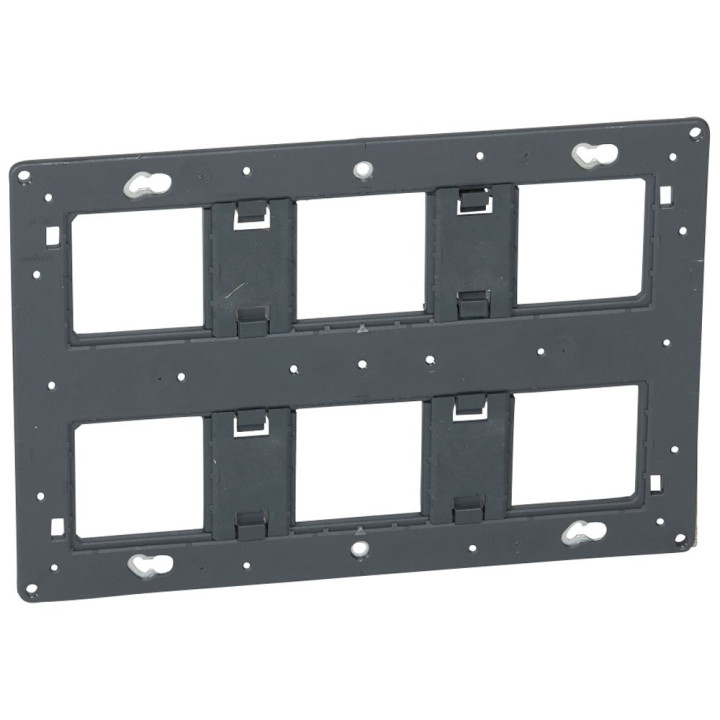 Legrand Mosaic - Kit poste de travail 2 x 3 x 2 modules - Encastré - Blanc - Réf : 080126+080266+078832L
