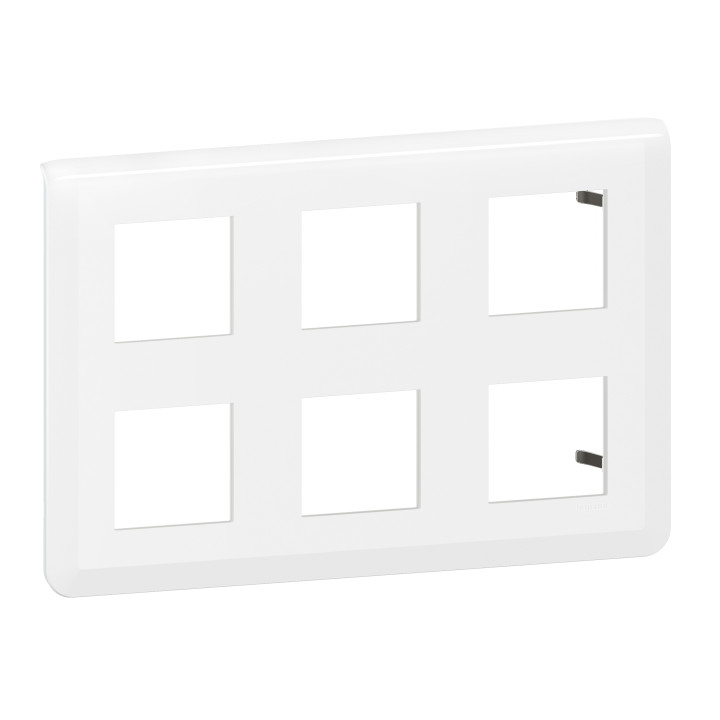 Legrand Mosaic - Kit poste de travail 2 x 3 x 2 modules - Encastré - Blanc - Réf : 080126+080266+078832L
