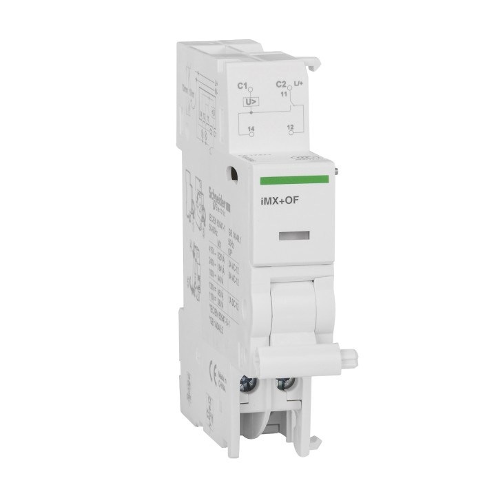 Schneider - LOT iMX+OF déclench. à émission tension + contact aux. 100-415VCA 110-130VCC - Réf : A9A26946+XALK178E