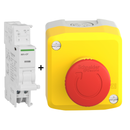 Schneider - LOT iMX+OF déclench. à émission tension + contact aux. 100-415VCA 110-130VCC - Réf : A9A26946+XALK178E