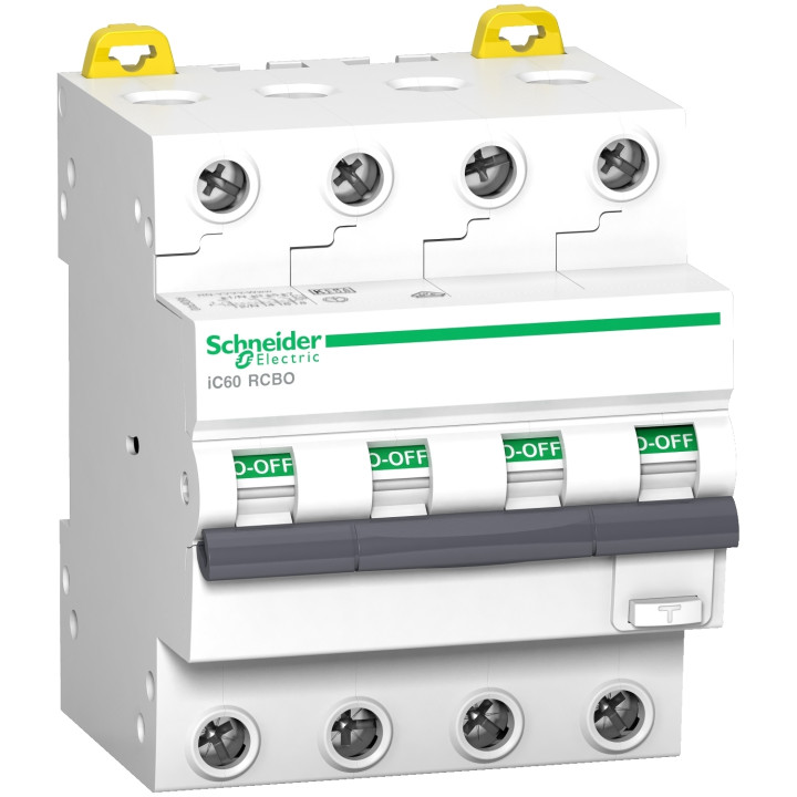 Acti9 - Disjoncteur diff. iC60 RCBO - 400Vca - 4P - 32A - 300mA - Courbe C - 6kA - Type AC - Réf : A9D55432