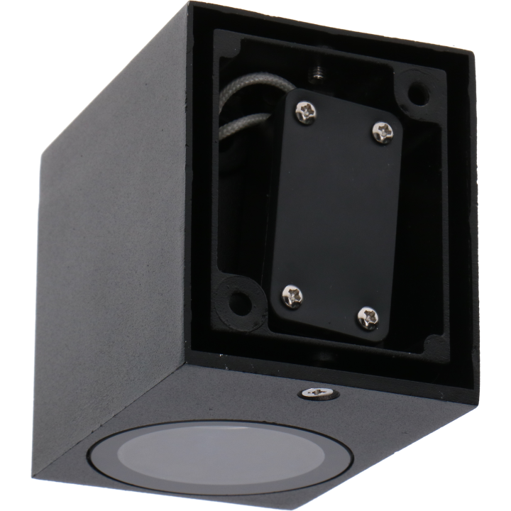 Led's light - Luminaire extérieur San Diego - sans source lumineuse - GU10x1 Noir - IP44 - 35W max - Réf : 1000501