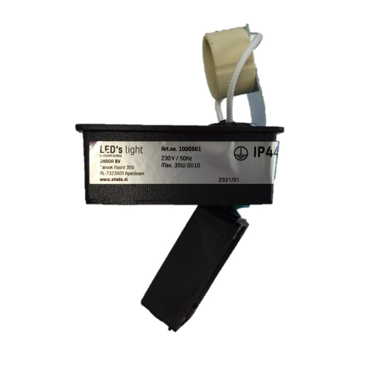 Led's light - Luminaire extérieur San Diego - sans source lumineuse - GU10x1 Noir - IP44 - 35W max - Réf : 1000501