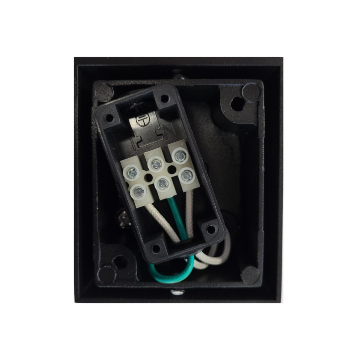 Led's light - Luminaire extérieur San Diego - sans source lumineuse - GU10x1 Noir - IP44 - 35W max - Réf : 1000501