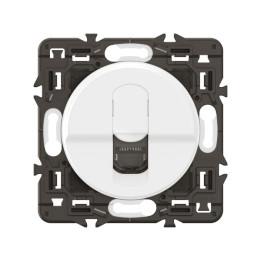 Legrand - Céliane 2024 - Prise RJ45 simple Cat.6A FTP complète blanche - SANS PLAQUE - 1 poste - Réf : 080251 + CB0346 + CM0346
