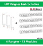 Schneider - LOT - Peignes Vert. + Hor. XE 13M pour tableaux 4 rangées - R9EXHS13x4+R9EXVx3