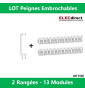 Schneider - LOT - Peignes Vert. + Hor. XE 13M pour tableaux 2 rangées - R9EXHS13x2+R9EXV