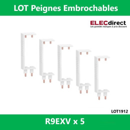 Schneider - Resi9 XP Peigne vertical 2 rangées entraxe 125mm pour Différentiel XE (AUTO) - R9EXVx5