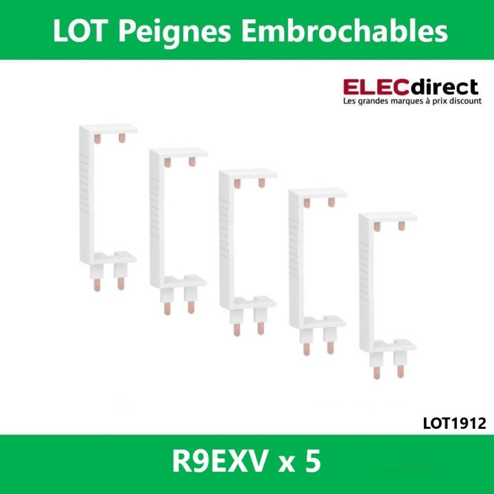 Schneider - Resi9 XP Peigne vertical 2 rangées entraxe 125mm pour Différentiel XE (AUTO) - R9EXVx5