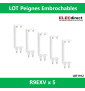Schneider - Resi9 XP Peigne vertical 2 rangées entraxe 125mm pour Différentiel XE (AUTO) - R9EXVx5