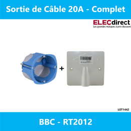 SIB - LOT - Sortie de câble 16/20A avec boîte d'encastrement BBC - Réf : P11016+P36840