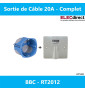 SIB - LOT - Sortie de câble 16/20A avec boîte d'encastrement BBC - Réf : P11016+P36840