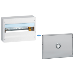 Legrand - Coffret DRIVIA 18 Modules - 1 Rangée de 18M  + porte - largeur 355mm - Réf : 401221+401241