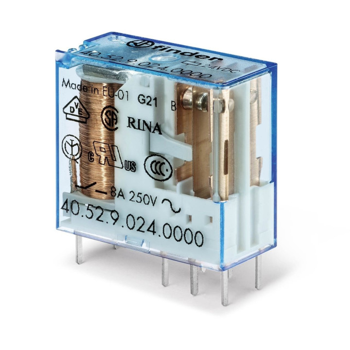 Finder - LOT - Relais Industriel 2RT - 24VDC + Embase Relais - Réf : 405290240000+9505SPA
