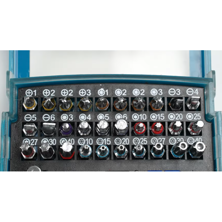 Hogert - Ensemble d'embouts de tournevis - 32 pièces - acier S2 - Réf : HT1S400