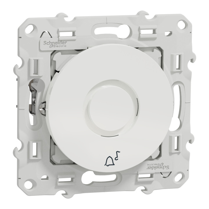 Schneider - Sonnette électronique Odace - Blanc - 5 tonnalités - 70 dB/1m - 10A - 230V - Réf : S520580