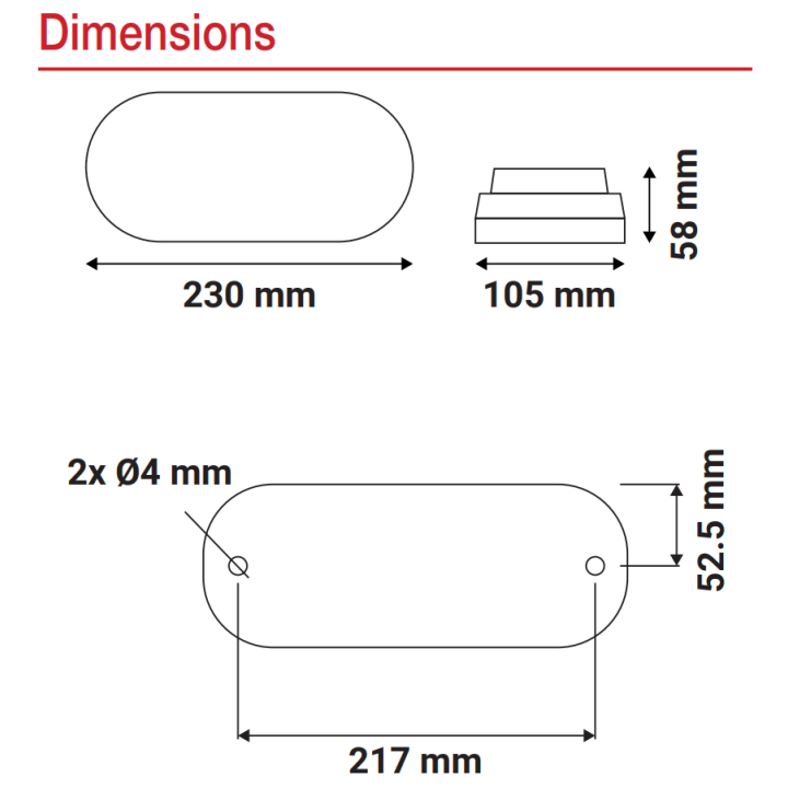 Miidex - Plafonnier LED Ovale 12W 4000°K - Réf : 77903