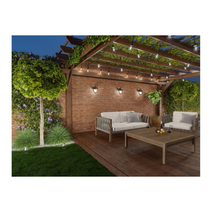 GTV Lighting - Guirlande de jardin - 10m - E27 - 220-240V - Réf : AE-GIR10-10
