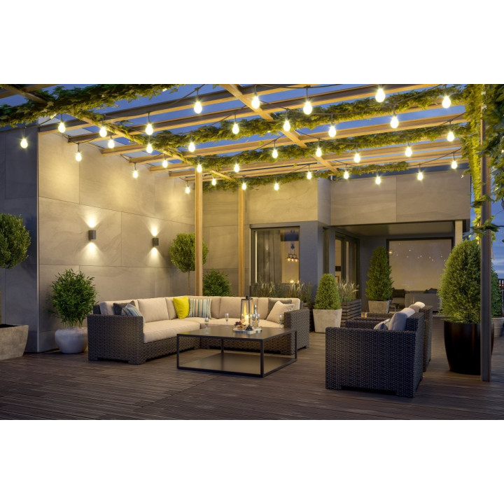 GTV Lighting - Guirlande de jardin - 10m - E27 - 220-240V - Réf : AE-GIR10-10