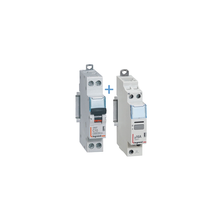Legrand - Télérupteur CX3 silencieux unipolaire 16A - 230V + disjoncteur 10A DNX3 - 412400+406773