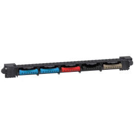 Schneider - borniers pour coffret triphasé 24 modules - 2xbleu 1xrouge 1xnoir 1xgris - R9H24315