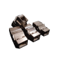 Cofrelec - Jeu de 4 connecteurs RJ45 Câblées - Catégorie C6A - Réf : ART4RJ45C6NU