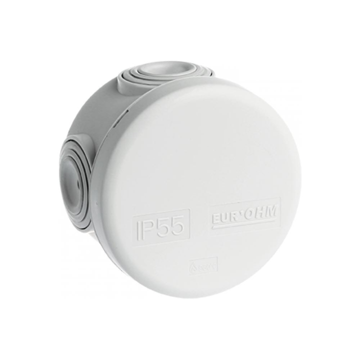 Eur'ohm - Boîte de dérivation étanche IP55 ronde - D.60mm x H.40mm - Réf : 50001