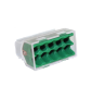 Eur'Ohm - Borne de connexion rapide - 10 entrées - Vendu par 100 - Vert - Réf : 70069